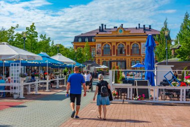 Joensuu, Finlandiya, 25 Temmuz 2022: Finlandiya 'daki Joensuu Sanat Müzesi.
