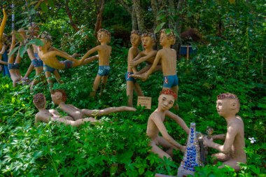 Koitsanlahti, Finlandiya, 26 Temmuz 2022: Finlandiya 'daki Parikkala Heykel Parkı.