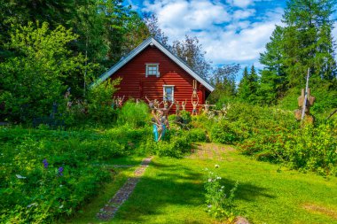 Koitsanlahti, Finlandiya, 26 Temmuz 2022: Finlandiya 'daki Parikkala Heykel Parkı.