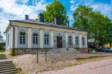 Lappeenranta, Finlandiya, 26 Temmuz 2022: Finlandiya 'nın Lappeenranta kentindeki Linnoitus kalesinde süvari müzesi.