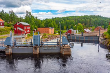 Verla, Finlandiya, 27 Temmuz 2022: Finlandiya 'da tarihi Verla kağıt fabrikası.