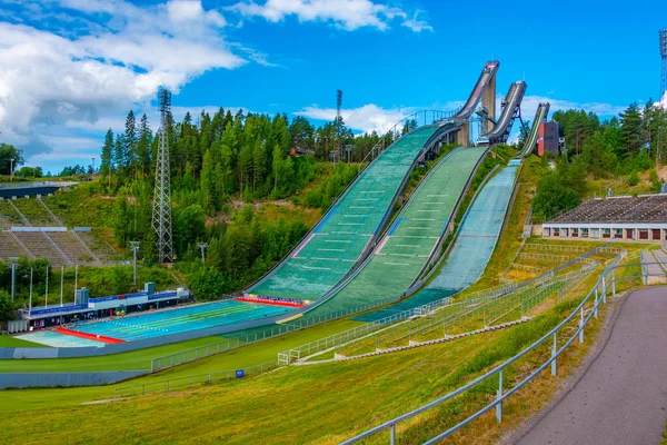 2022年7月27日 芬兰拉赫蒂 芬兰拉赫蒂市的滑雪跳跃体育场 — 图库照片