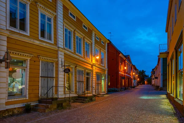 Porvoo Finland July 2022 Sunset View Colorful Timber Houses Porvoo — Stock Photo, Image