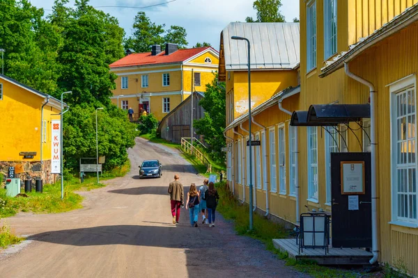 stock image Fiskars, Finland, July 28, 2022: Brick building of old factory in Fiskars, Finland.