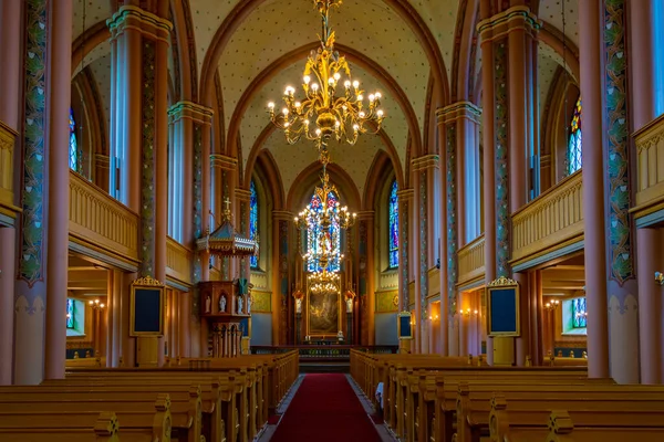 핀란드 2022 Interior Central Pori Church Finland — 스톡 사진