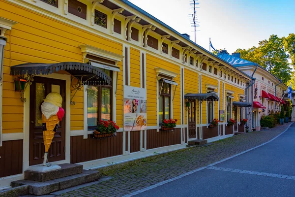 stock image Naantali, Finland, July 29, 2022: Commercial street in Naantali in Finland.
