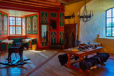 Kastelholm, Finlandiya, 31 Temmuz 2022: Finlandiya 'daki Aland Adalarındaki Kastelholm Şatosu.