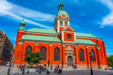 Stockholm, İsveç, 2 Ağustos 2022: Stockholm, İsveç 'teki Saint Jacob Kilisesi.