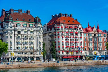 Stockholm, İsveç, 2 Ağustos 2022: Stockholm, İsveç 'teki güzel otel diplomatı.