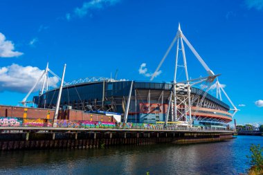 Cardiff, Galler, 16 Eylül 2022: Galler 'in başkenti Cardiff' teki Principality Stadyumu.