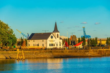 Cardiff, Galler, 16 Eylül 2022: Galler 'in başkenti Cardiff' teki Norveç Kilise Sanatları Merkezi.