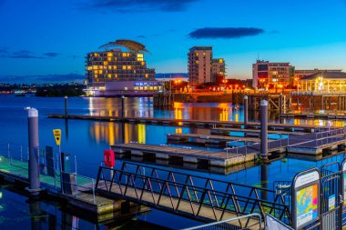 Cardiff, Galler, 16 Eylül 2022: Galler 'in başkenti Cardiff' te Cardiff körfezi.