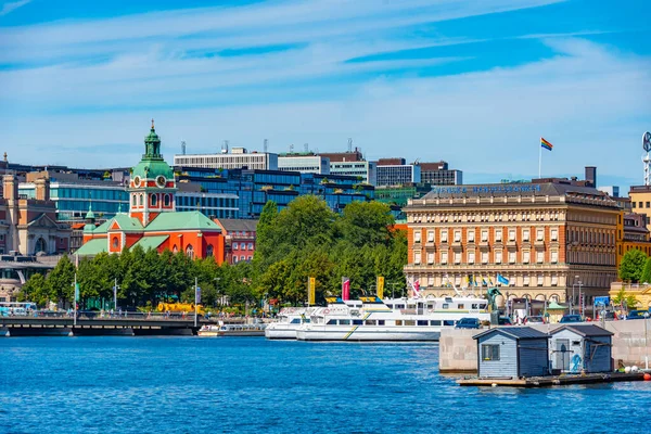 Στοκχόλμη Σουηδία Αυγούστου 2022 Παραθαλάσσια Παραλία Της Στοκχόλμης Όμορφα Παλιά — Φωτογραφία Αρχείου