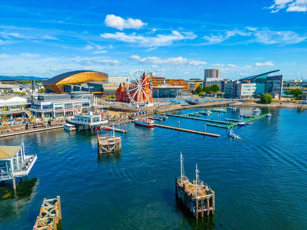 Cardiff Pays Galles Septembre 2022 Skyline Cardiff Bay Mermaid Quay — Photo