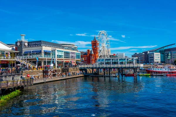 Cardiff Pays Galles Septembre 2022 Restaurants Mermaid Quay Dans Capitale — Photo