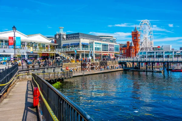 Cardiff Wales September 2022 Restaurants Mermaid Quay Welsh Capital Cardiff — 스톡 사진