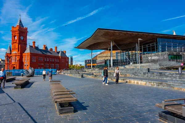 stock image Cardiff, Wales, September 17, 2022: View of the Senedd in Cardiff, Wales.