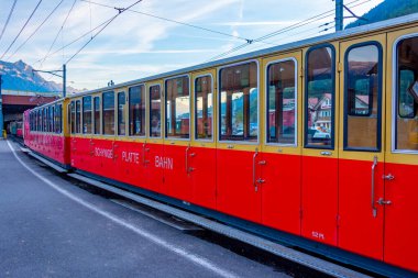 Interlaken, İsviçre, 23 Eylül 2022: Schynige Platte bahn, İsviçre.
