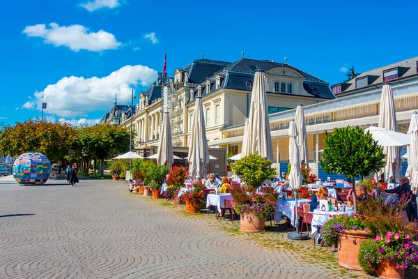 stock image Luzern, Switzerland, September 20, 2022: Waterfront of lake Lucerne in Luzern, Switzerland.