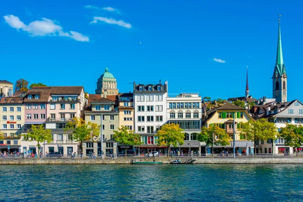 Zürich Schweiz September 2022 Blick Auf Die Limmat Mit Eth — Stockfoto