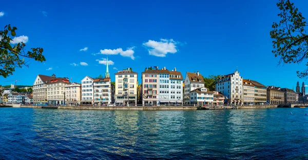 Zurich Swiss September 2022 Panorama Melihat Sungai Limmat Zurich Swiss — Stok Foto