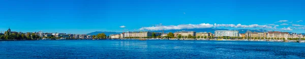 Jenewa Swiss September 2022 Buldings Lakeside Promenade Swiss City Geneva — Stok Foto