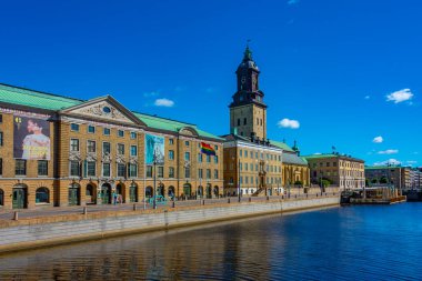 Goteborg, İsveç, 10 Temmuz 2022: Goteborg Şehir Müzesi ve Christinae Kilisesi, İsveç.