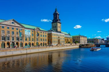Goteborg, İsveç, 10 Temmuz 2022: Goteborg Şehir Müzesi ve Christinae Kilisesi, İsveç.