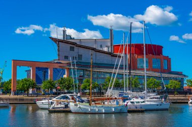 Goteborg, İsveç, 10 Temmuz 2022: İsveç 'teki Goteborg opera binasının görüntüsü.