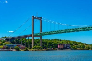 Goteborg, İsveç, 10 Temmuz 2022: Goteborg.IMAGE İsveç 'te Alvsborgsbron Köprüsü