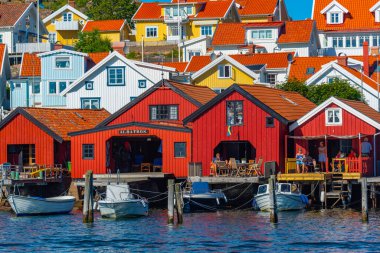 Fjallbacka, İsveç, 11 Temmuz 2022: İsveç 'in Fjallbacka.IMAGE