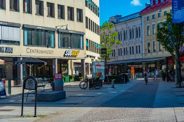 스웨덴 Goteborg July 2022 Commercial Street Goteborg Sweden Image — 스톡 사진