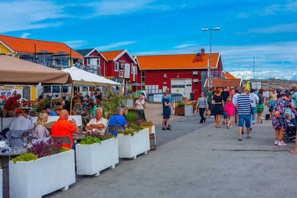 stock image Smogen, Sweden, July 11, 2022: Waterfront promenade at Swedish village Smogen.IMAGE