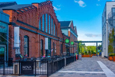 Trollhattan, İsveç, 12 Temmuz 2022: Trollhattan, İsveç 'te ticari cadde...