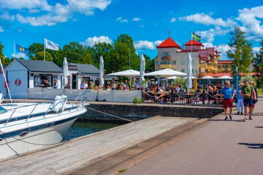 Borgholm, İsveç, 15 Temmuz 2022: Borgholm, İsveç Limanı.