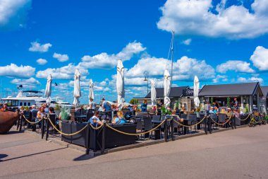 Borgholm, İsveç, 15 Temmuz 2022: Borgholm, İsveç Limanı.