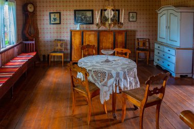 Oland, İsveç, 15 Temmuz 2022: Olands Müzesi Himmelsberga 'nın İçi