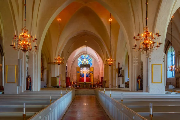 스웨덴 Vaxjo July 2022 Interior Vaxjo Cathedral Sweden Image — 스톡 사진