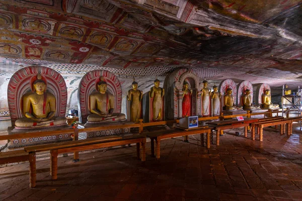 Dambulla Sri Lanka Februari 2022 Interiör Dambulla Grotta Temple Complex — Stockfoto