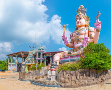Trincomalee, Sri Lanka, 6 Şubat 2022: Trincomalee, Sri Lanka 'da Kandasamy kovil.