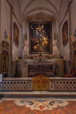 Napoli, İtalya, 19 Mayıs 2022: Napoli 'deki Pio Monte della Misericordia Şapeli.