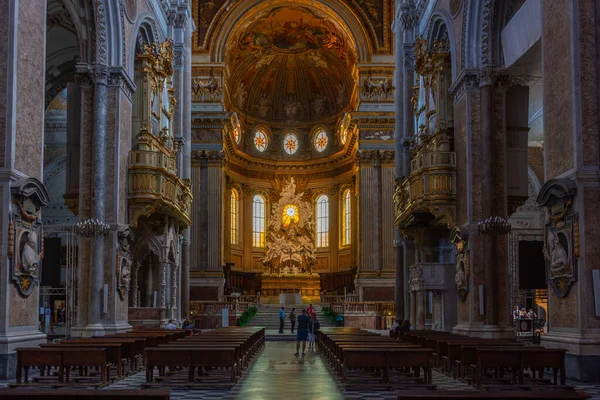 Neapol Itálie Května 2022 Interiér Katedrály Santa Maria Assunta Italském — Stock fotografie