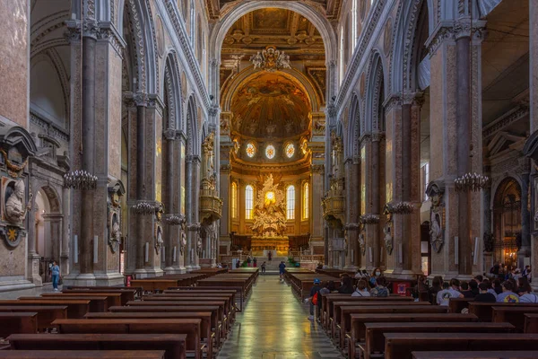 Nápoly Olaszország 2022 Május Santa Maria Assunta Katedrális Belseje Olasz — Stock Fotó