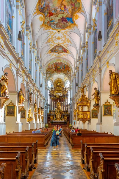 München Tyskland Augusti 2022 Interiör Peterskirche Tyska Staden Munchen — Stockfoto