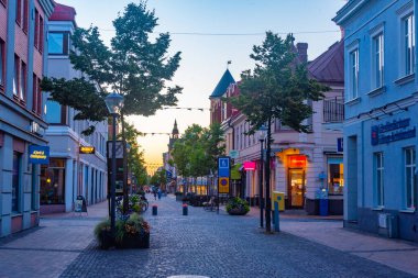 Kristianstad, İsveç, 13 Temmuz 2022: Kristianstad, İsveç Ticaret Sokağı...