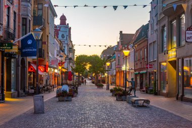 Kristianstad, İsveç, 13 Temmuz 2022: Kristianstad, İsveç Ticaret Sokağı...