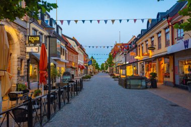 Kristianstad, İsveç, 13 Temmuz 2022: Kristianstad, İsveç Ticaret Sokağı...