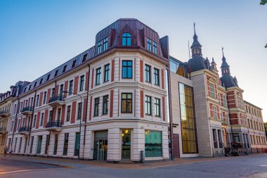 Kristianstad, İsveç, 13 Temmuz 2022: Kristianstad, İsveç Ticaret Sokağı...