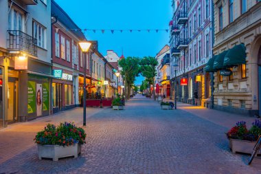 Kristianstad, İsveç, 13 Temmuz 2022: Kristianstad, İsveç Ticaret Sokağı...