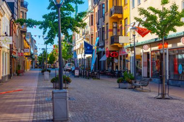 Kristianstad, İsveç, 14 Temmuz 2022: Kristianstad, İsveç Ticaret Sokağı...